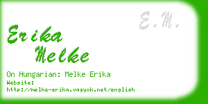 erika melke business card